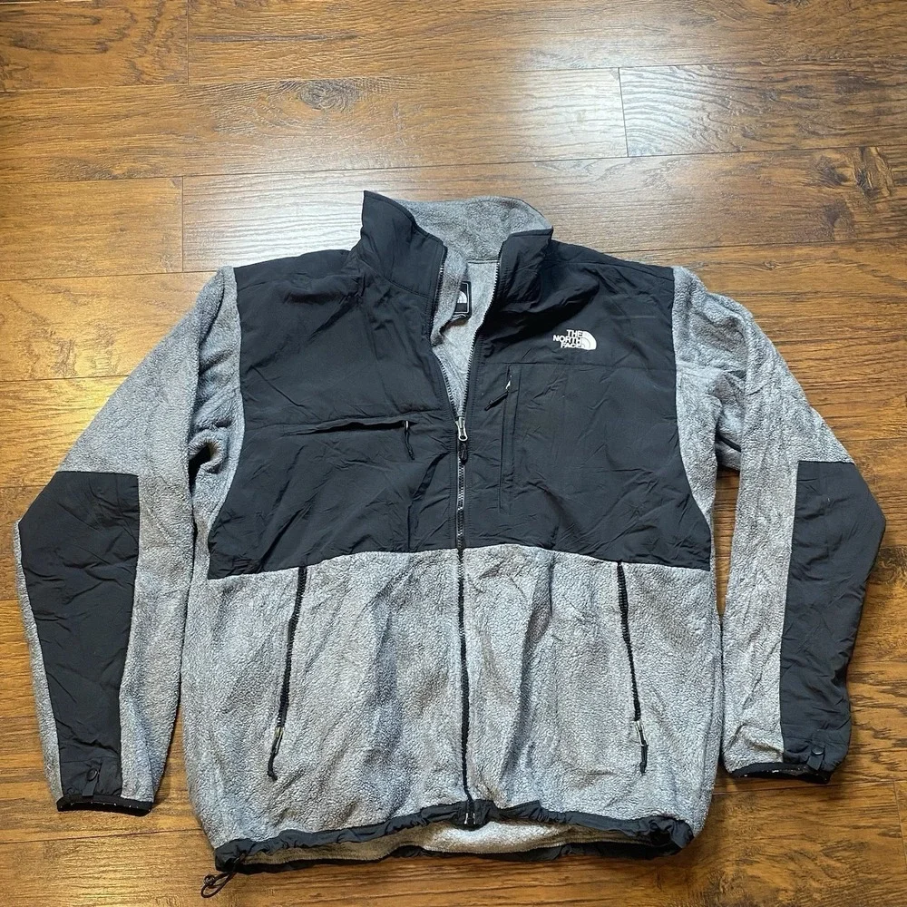 Vintage 90's The North Face Jacket Men's Size XL Gray Denali Fleece Polartec